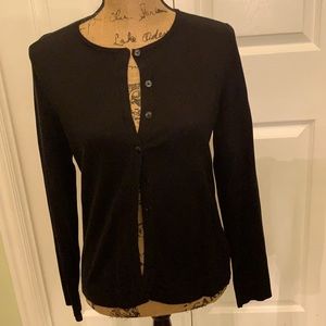 Silk blend black cardigan.
